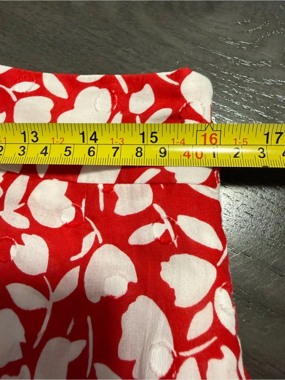 Talbots Pleated Midi Floral Red Skirt Size 8